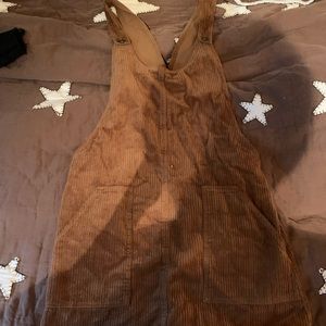 Brown overall skirt